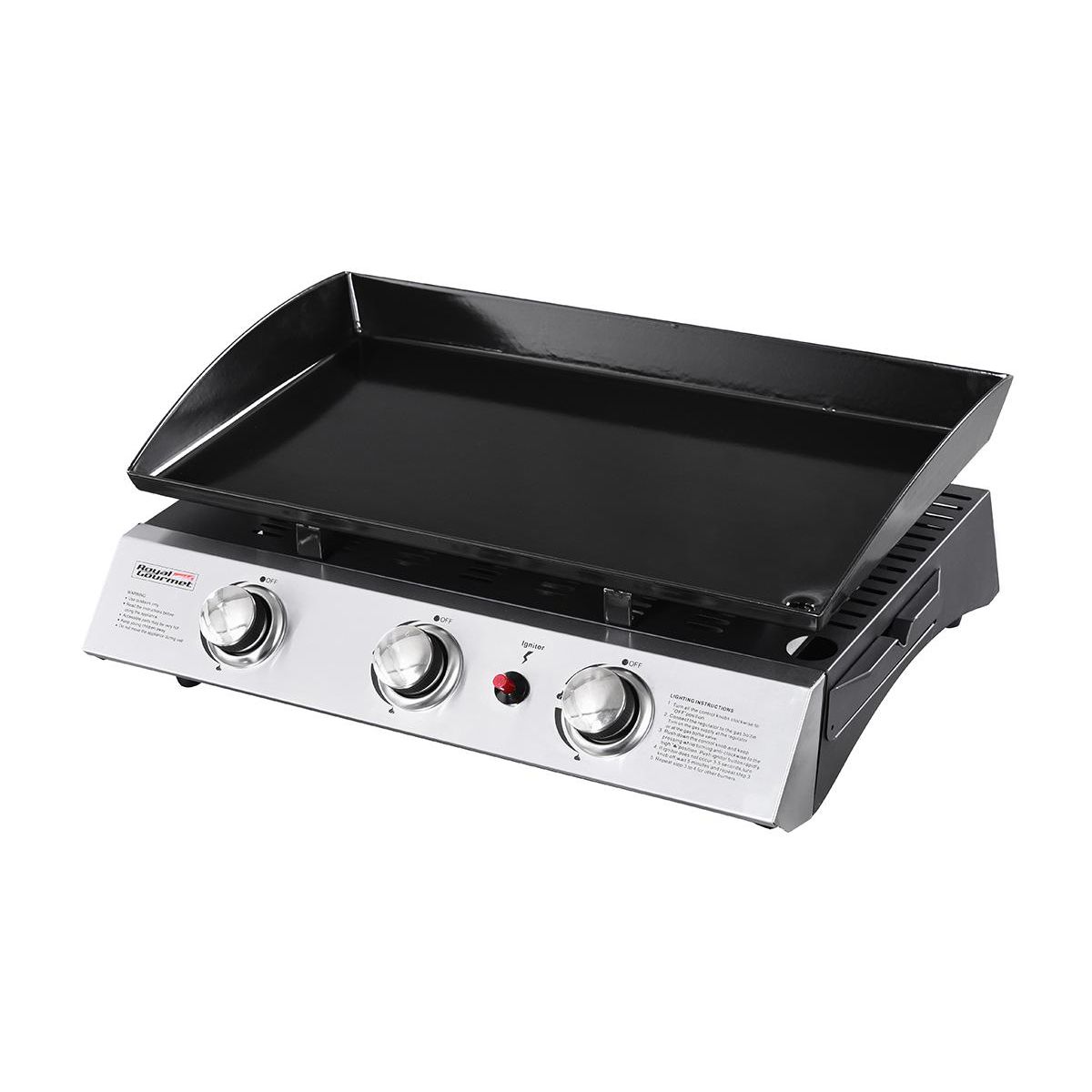 JARDIDECO Plancha gaz Prato 3 brûleurs - Jardideco