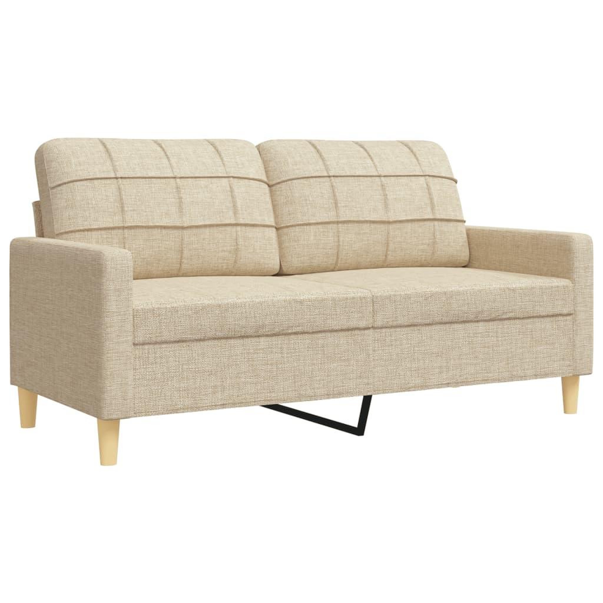 Voir la diapositive 5 : VIDAXL Ensemble de canapes 3 pcs avec coussins decoratifs creme tissu