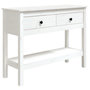 Voir la diapositive 2 : VIDAXL Table console Blanc 100x35x75 cm Bois massif de pin