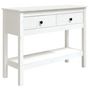 Voir la diapositive 2 : VIDAXL Table console Blanc 100x35x75 cm Bois massif de pin