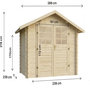 Voir la diapositive 3 : Habitat et Jardin Abri de jardin en bois  Beaufort  - 6.94 m² -  287 x 241 cm - 28 mm