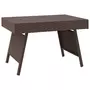 VIDAXL Table d'appoint pliable marron 60x40x38 cm resine tressee