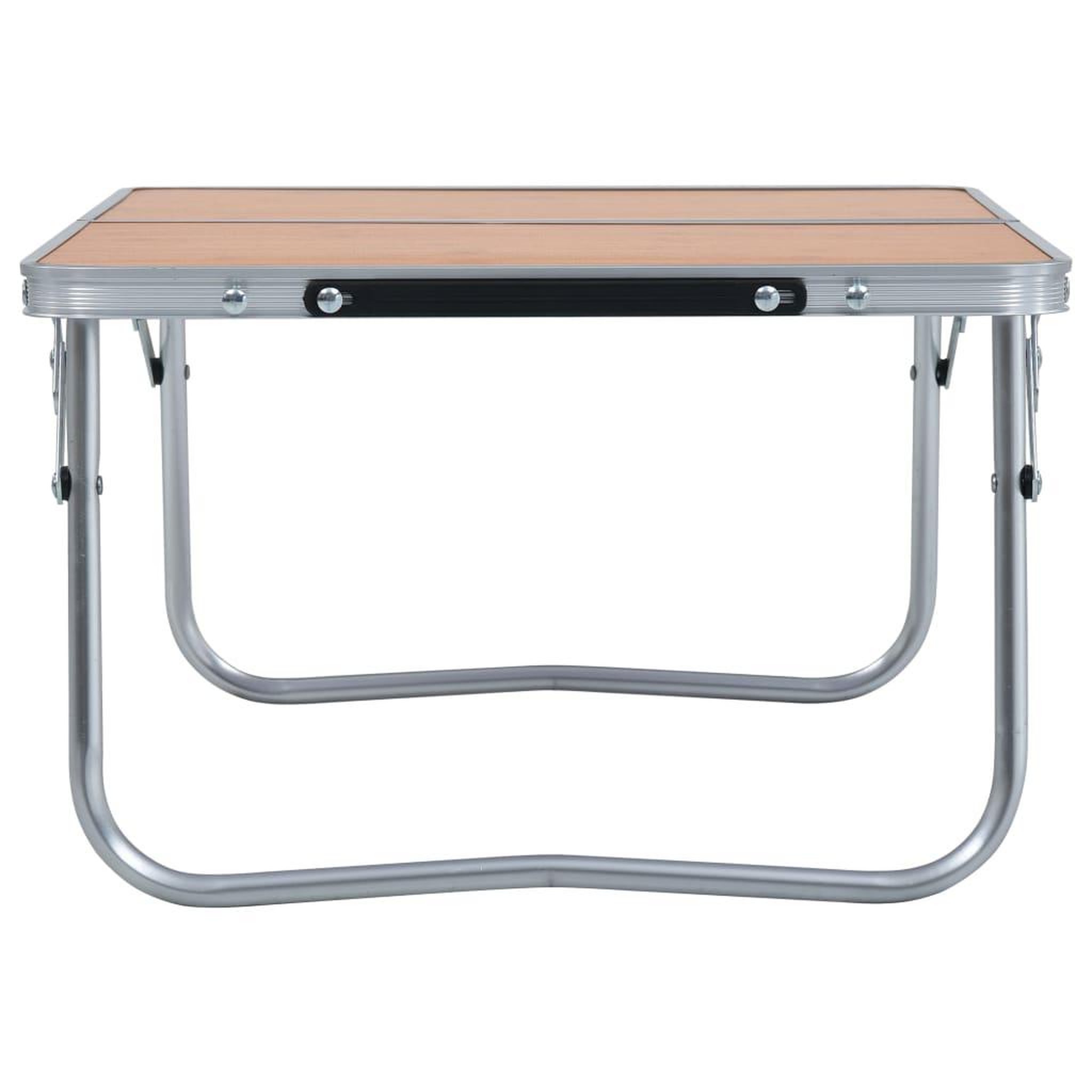 Voir la diapositive 3 : VIDAXL Table pliable de camping Marron Aluminium 60x40 cm