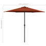 Voir la diapositive 6 : VIDAXL Parasol de jardin et mat en aluminium 270x246 cm Terre cuite