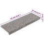 Voir la diapositive 6 : VIDAXL Tapis d'escalier 10 pcs 65x21x4 cm Gris