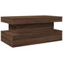 Voir la diapositive 3 : VIDAXL Table basse avec lumieres LED chene marron 90x50x40 cm