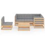 Voir la diapositive 3 : VIDAXL Salon de jardin 6 pcs avec coussins Bois de pin massif