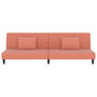 Voir la diapositive 5 : VIDAXL Canape-lit a 2 places avec deux oreillers Rose Velours