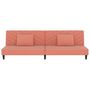 Voir la diapositive 5 : VIDAXL Canape-lit a 2 places avec deux oreillers Rose Velours