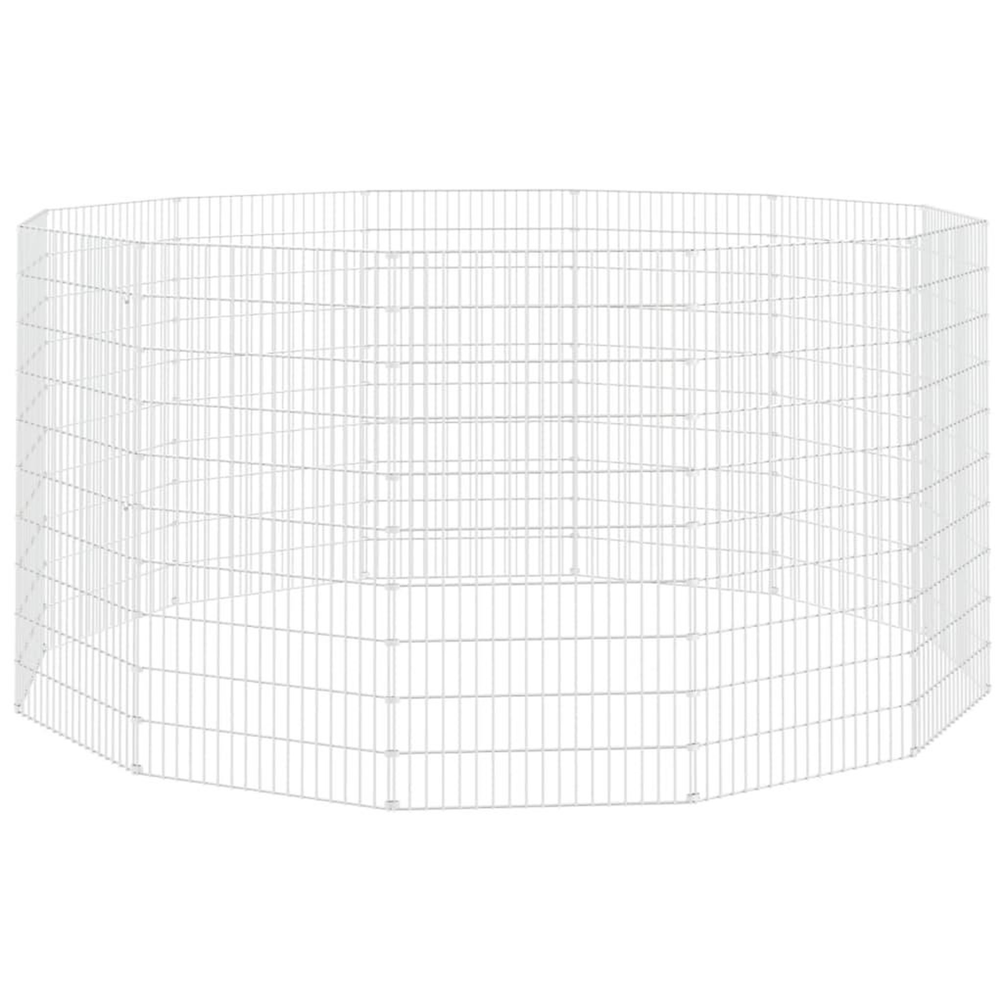 Voir la diapositive 2 : VIDAXL Enclos d'animaux en liberte 12 panneaux 54x100 cm fer galvanise