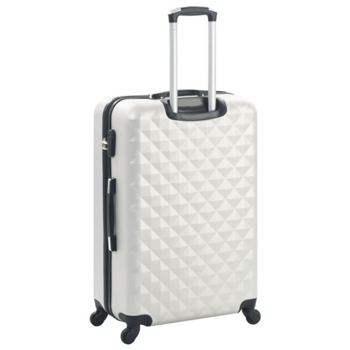 VIDAXL Valise rigide 3 pcs Argenté brillant ABS