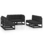 Voir la diapositive 2 : VIDAXL Salon de jardin 6 pcs avec coussins Bois de pin massif