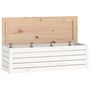 Voir la diapositive 2 : VIDAXL Boîte de rangement Blanc 109x36,5x33 cm Bois massif de pin