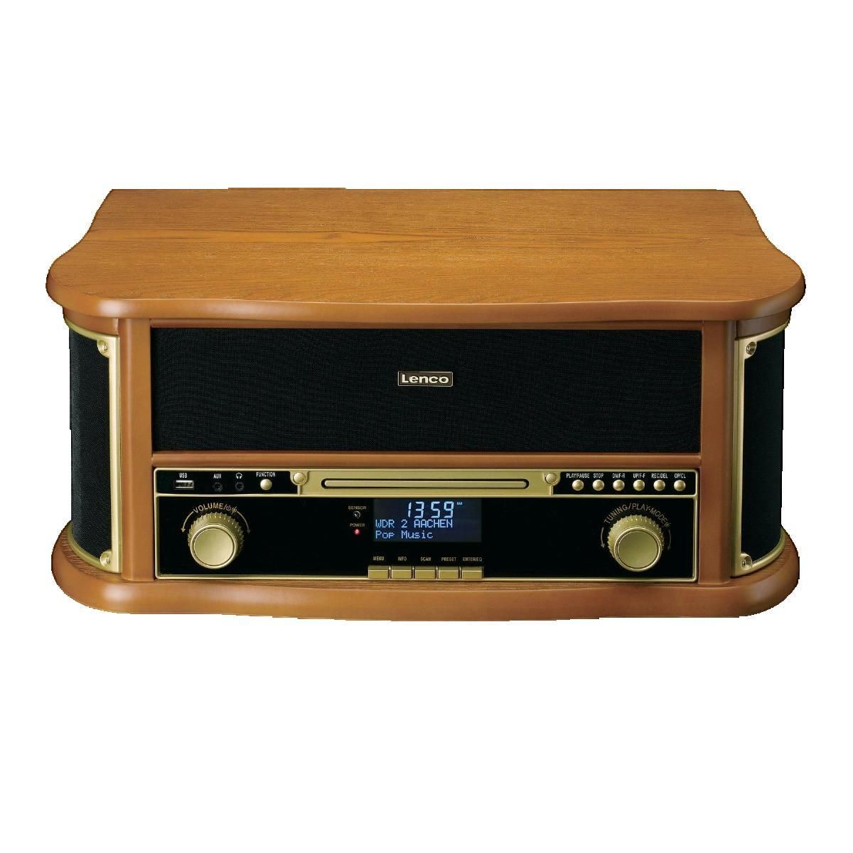 Lenco Platines vinyles Lenco TCD-2571WD bois multifonction