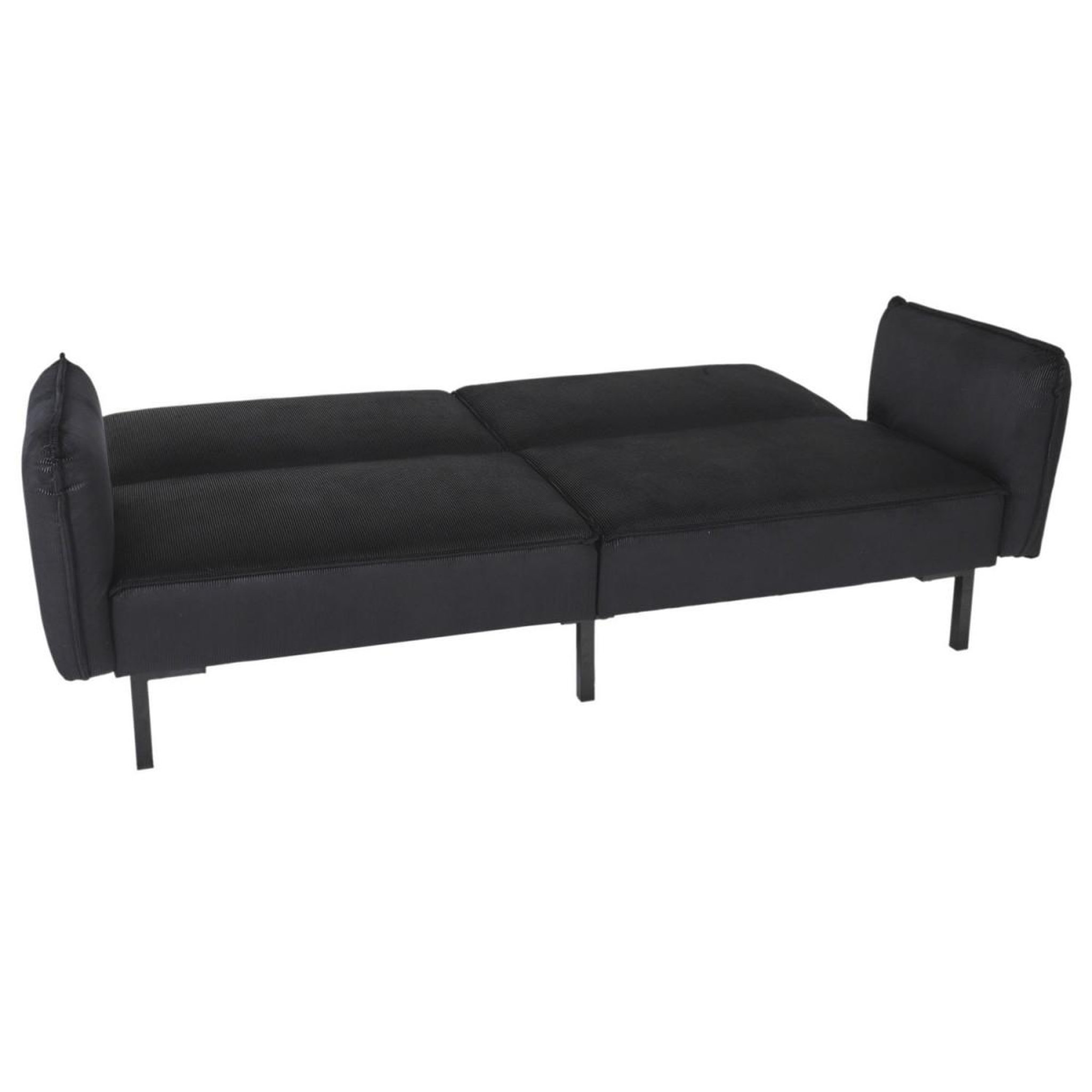 Voir la diapositive 6 : The Home Deco Factory Canapé convertible en velours  giulia  198cm noir