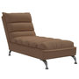 Voir la diapositive 2 : VIDAXL Chaise longue avec coussins marron tissu