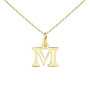 Voir la diapositive 1 : L'ATELIER D'AZUR Collier - Pendentif Lettre  M  Or 750/1000 - Chaine Dorée