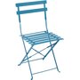GARDENSTAR Chaise de jardin pliante - Acier - Bleu azur