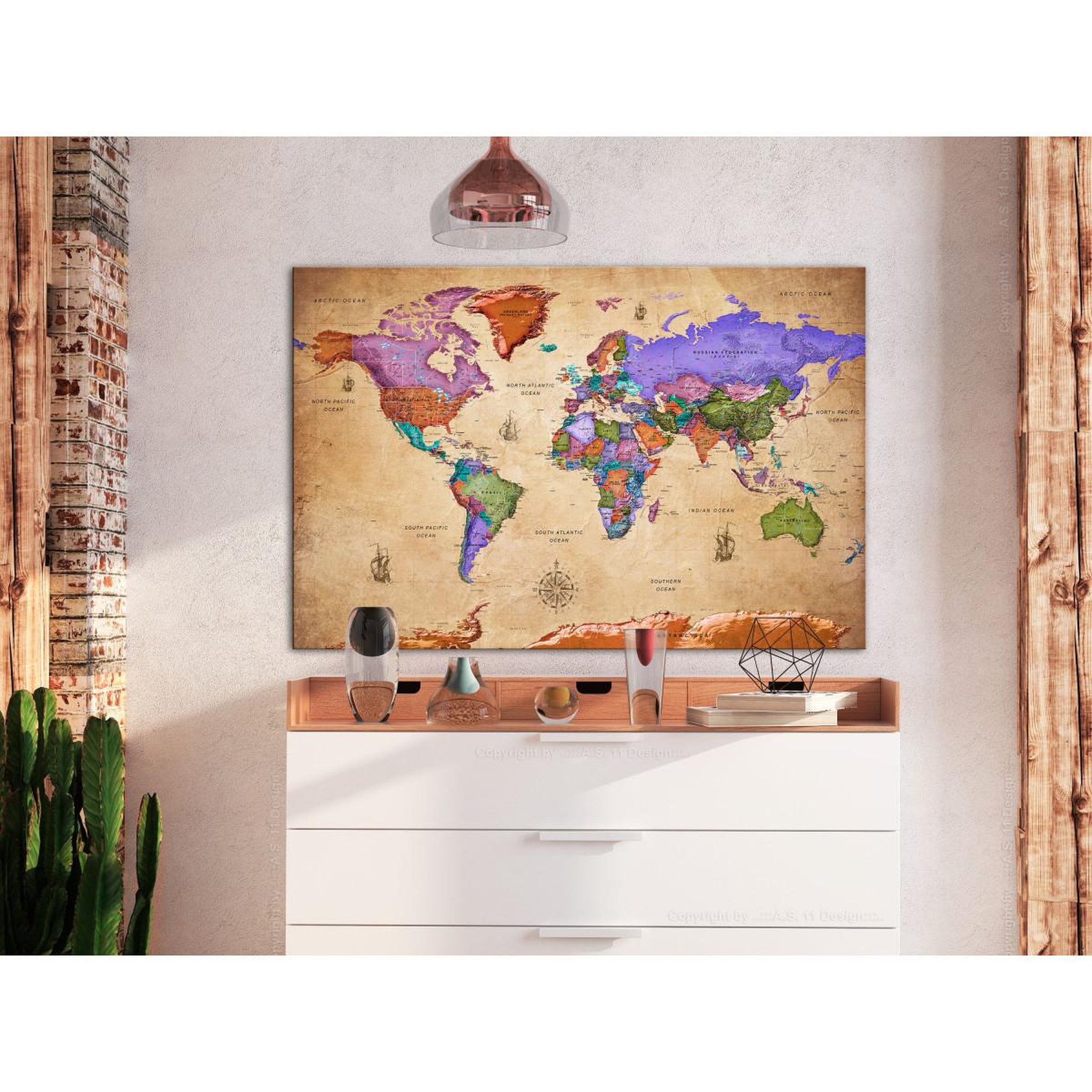 Voir la diapositive 2 : Paris Prix Tableau Imprimé  Colourful Travels Wide