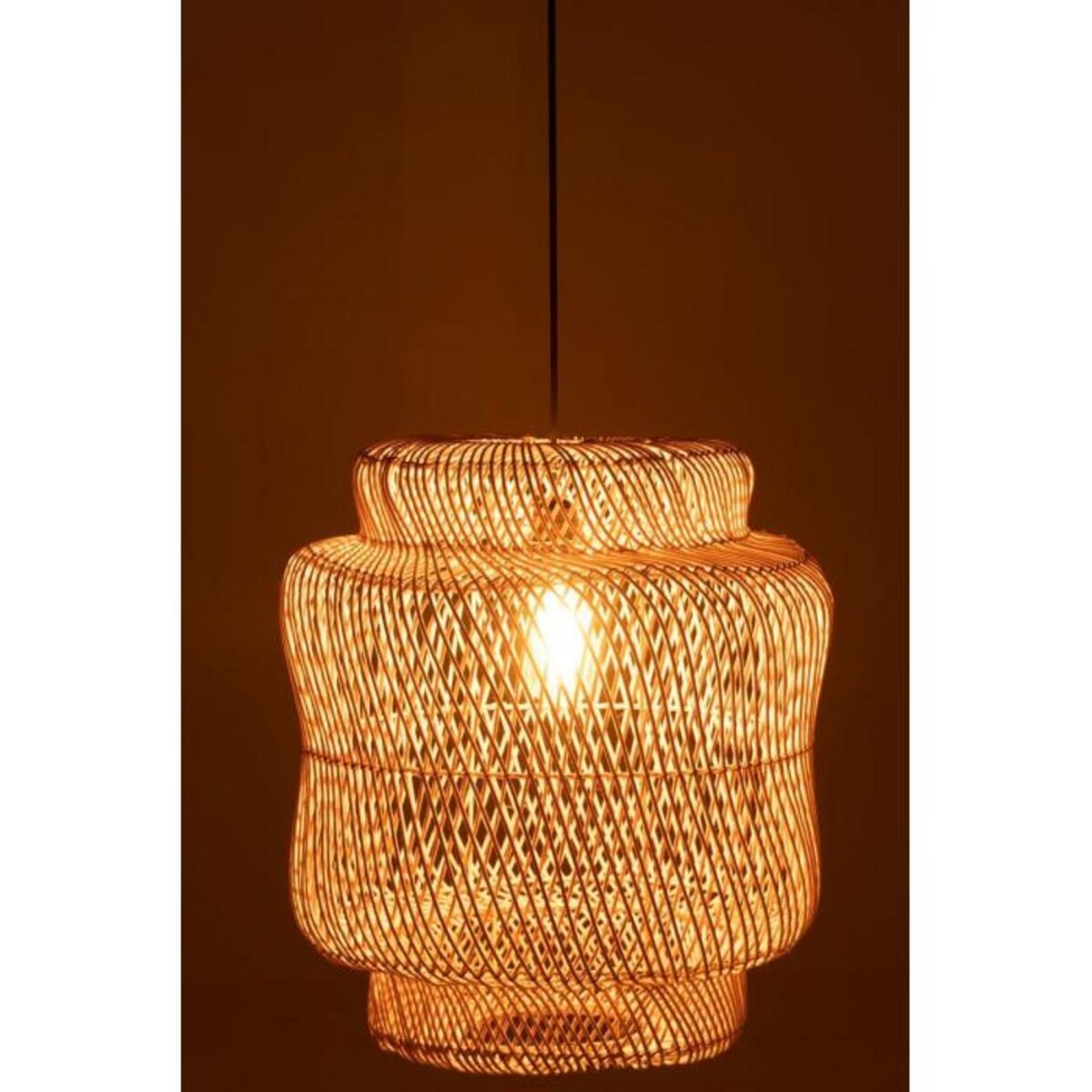 Paris Prix Lampe Suspension en Rotin  Rosa  60cm Naturel