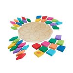 FISHER PRICE Fisher-Price-Puzzle Mandala en Bois-Puzzle 40 pieces motif géométrique HXT94