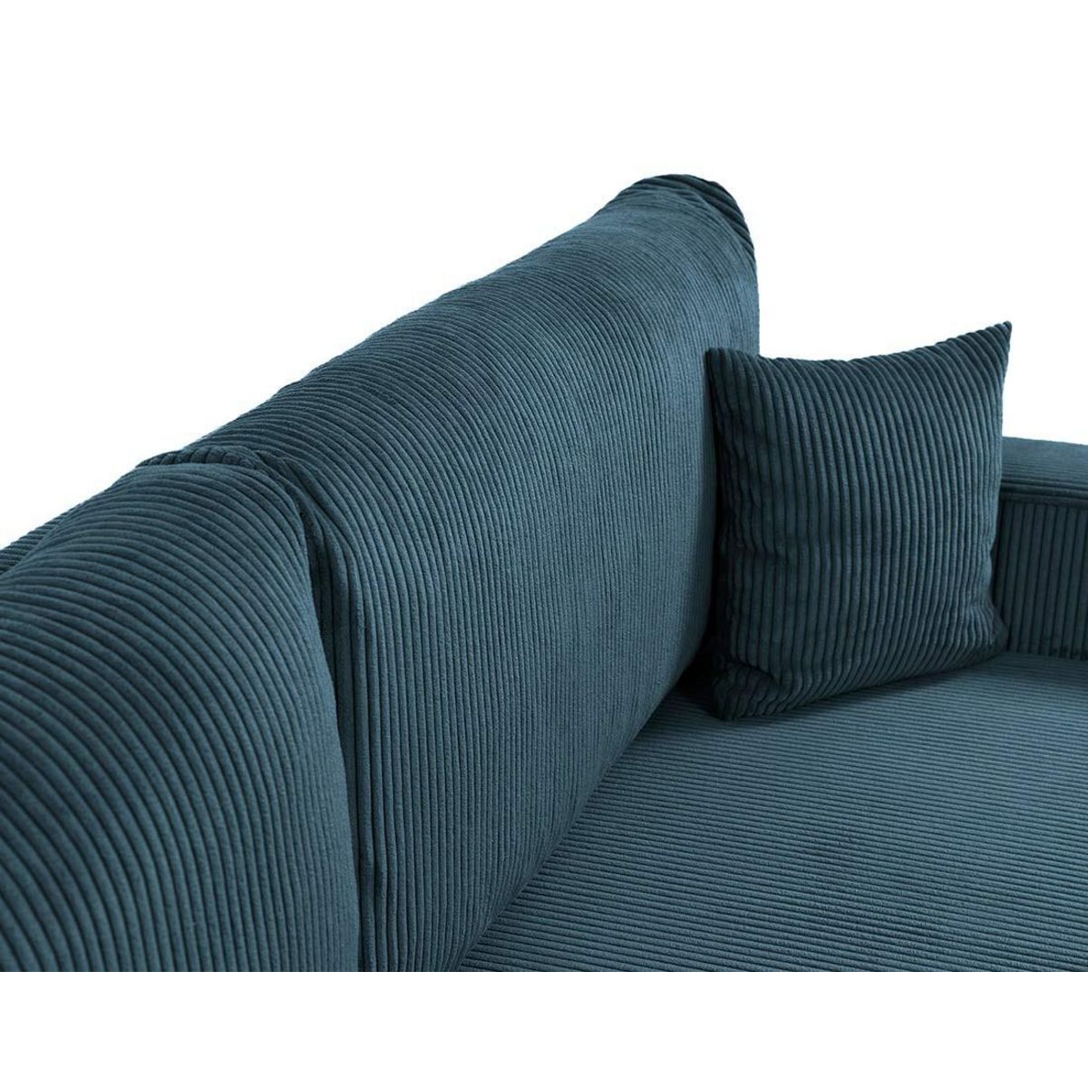 BEST MOBILIER Artemisa - canapé droit 3 places convertible avec coffre en velours côtelé