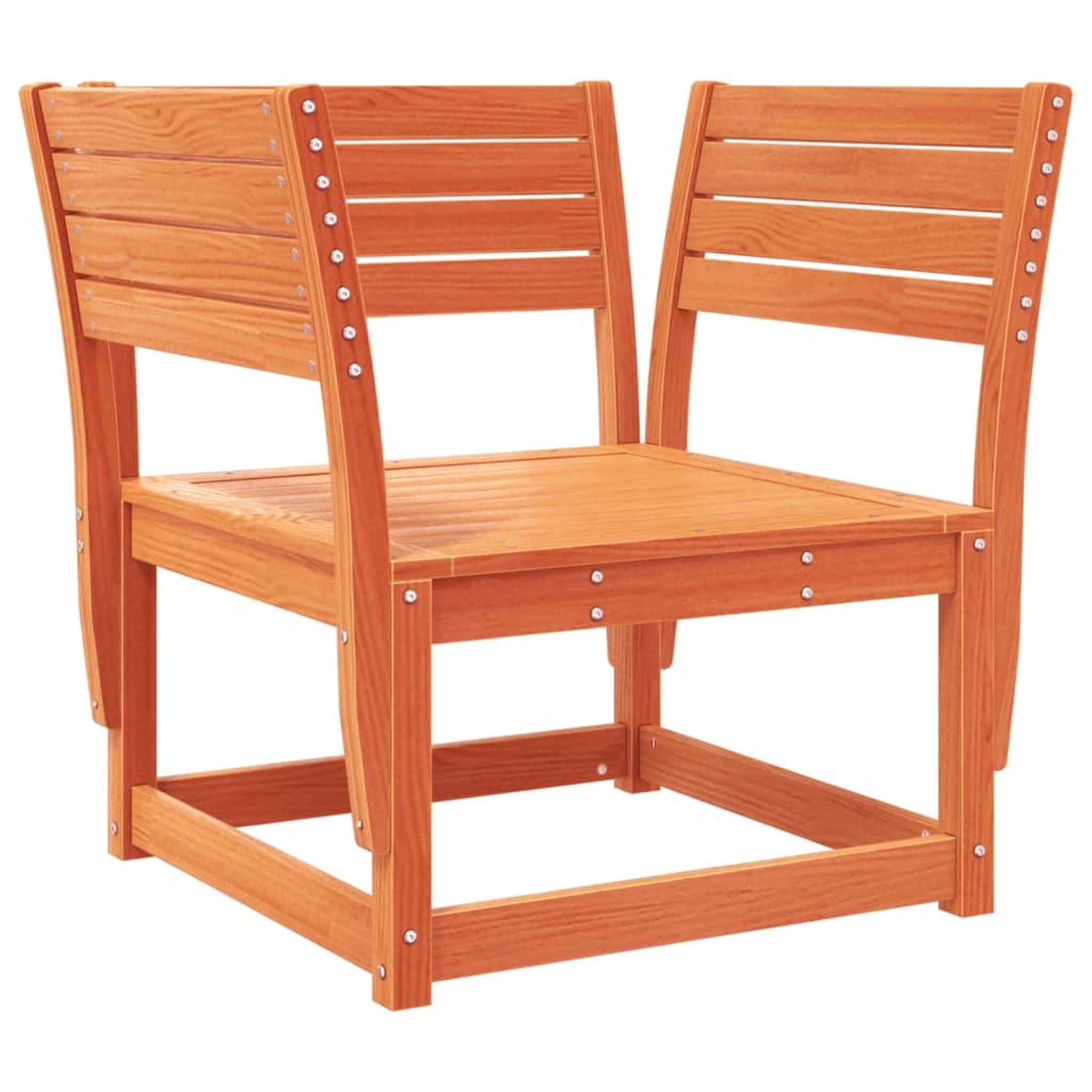 Voir la diapositive 4 : VIDAXL Canape de jardin accoudoirs et coussins cire marron massif pin
