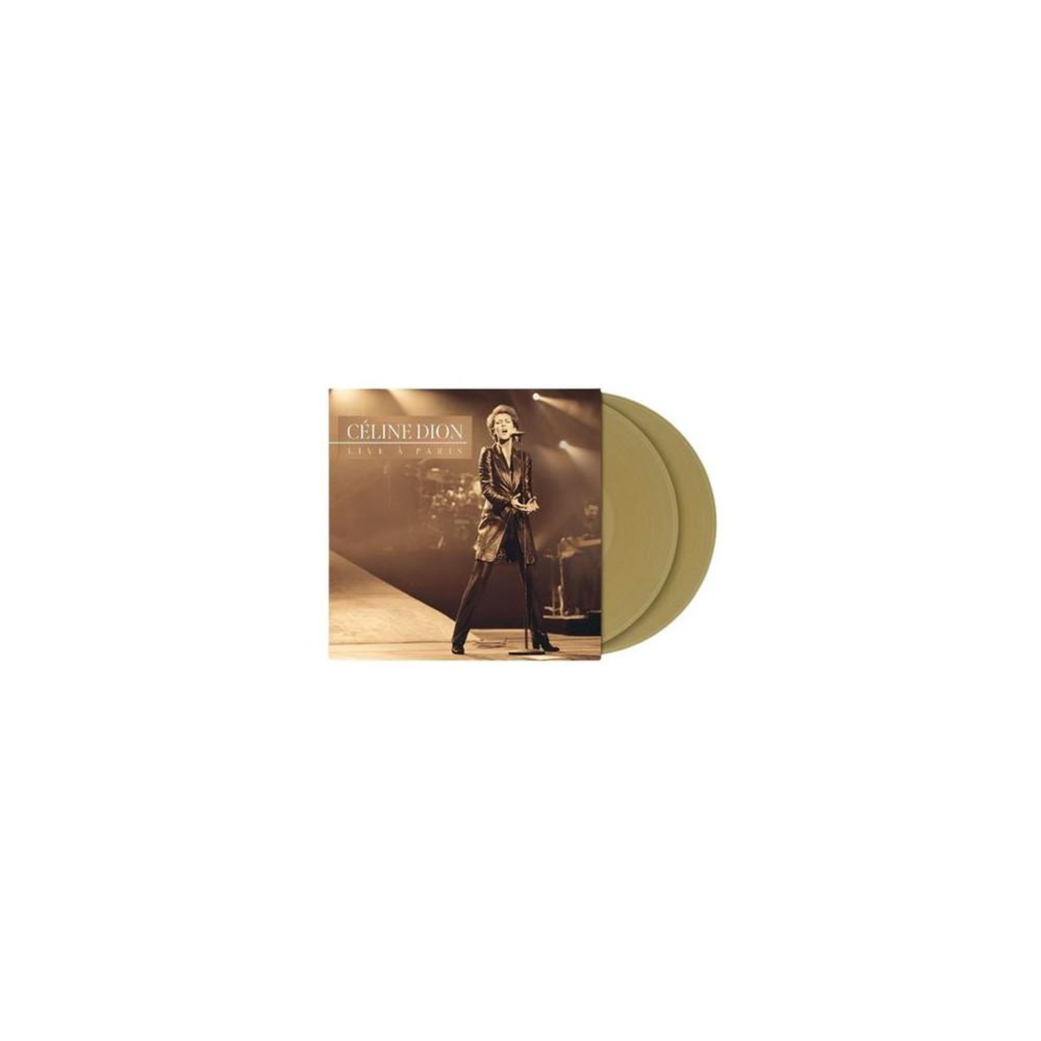 COLUMBIA Album vinyle 2 lp céline dion live à paris golden tan 30e anniversaire