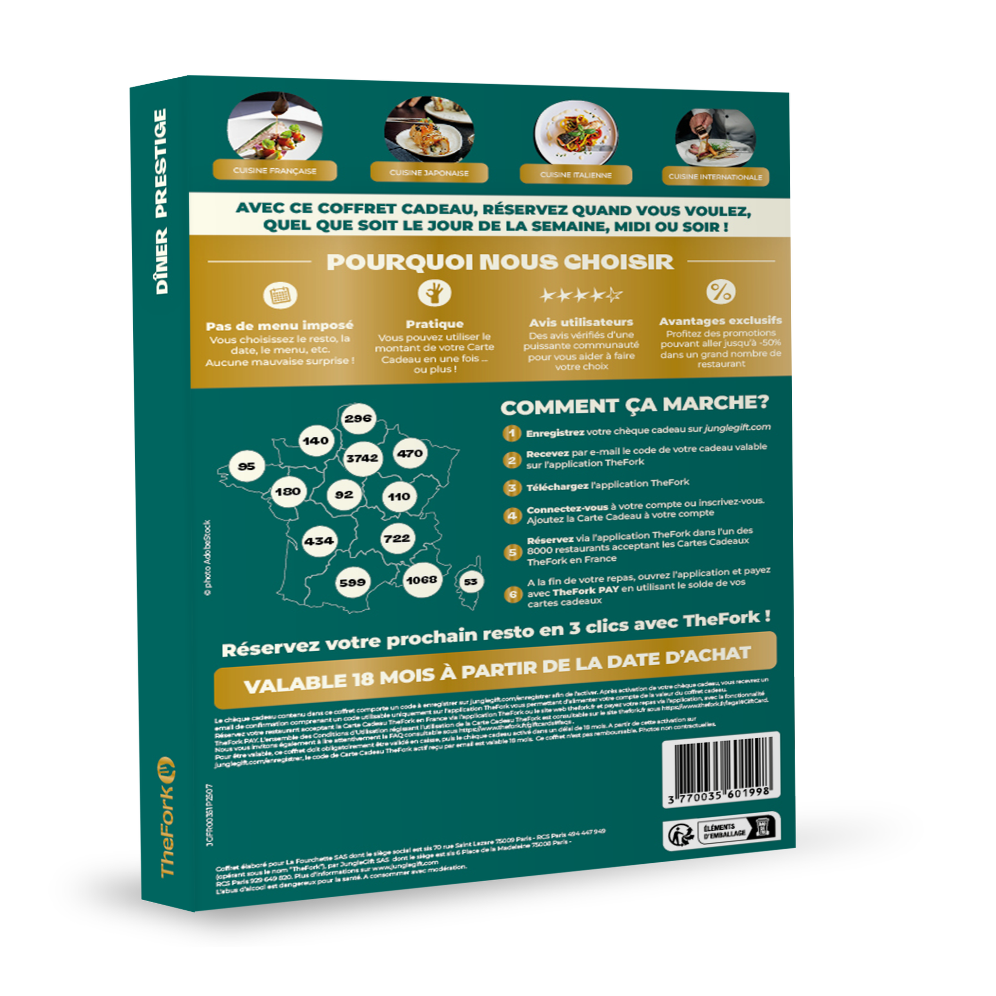 Voir la diapositive 3 : THEFORK Coffret cadeau TheFork - Dîner prestige