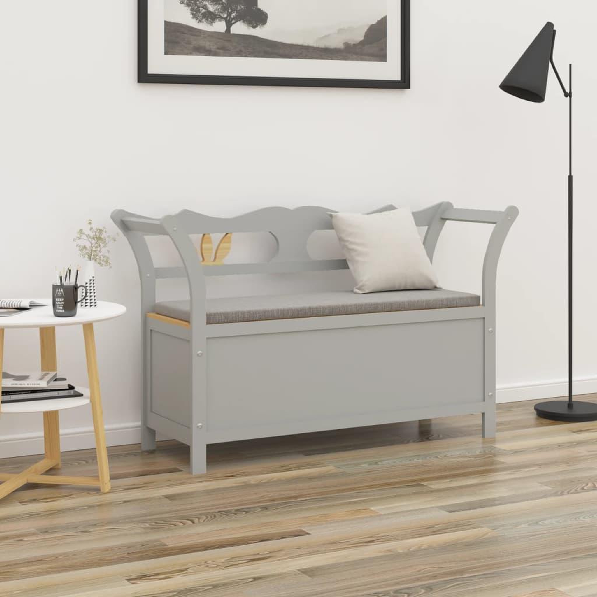 Voir la diapositive 1 : VIDAXL Banc Gris 107x45x75,5 cm Bois de sapin solide