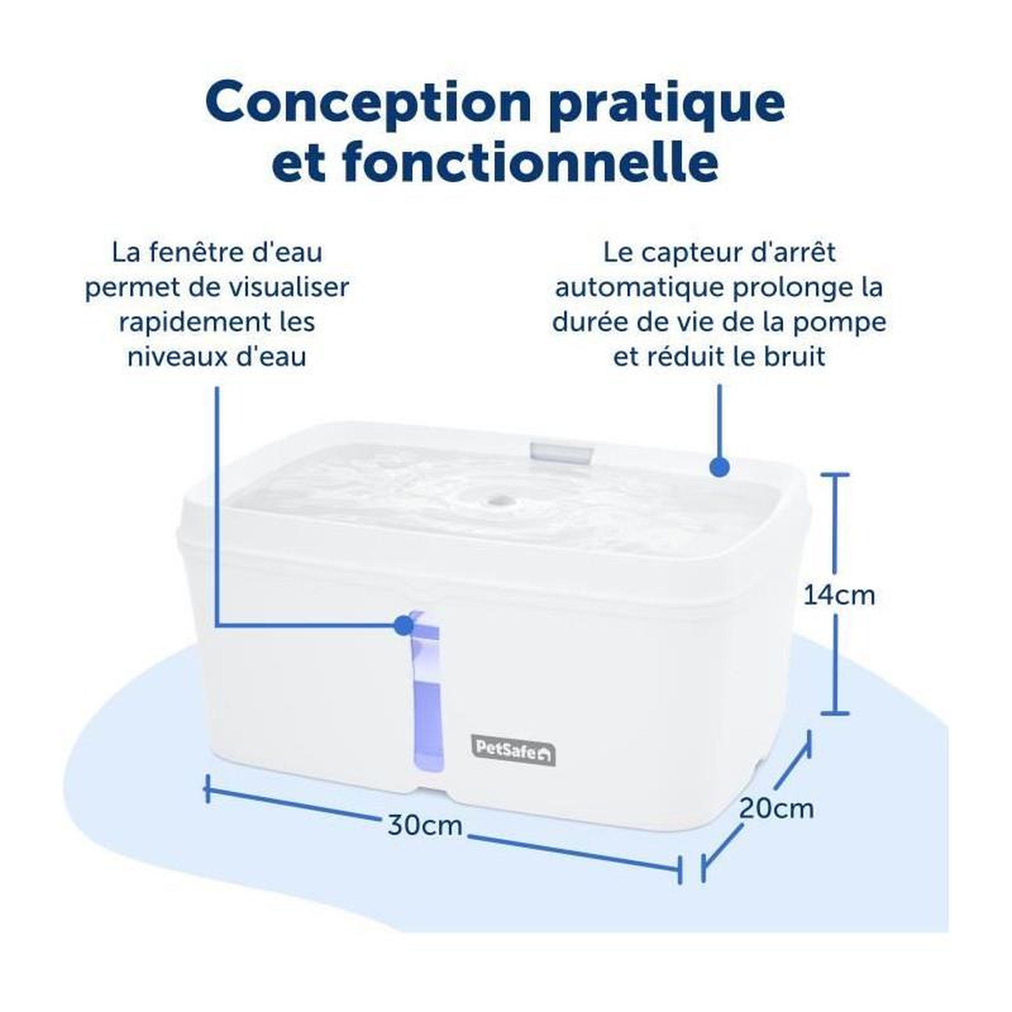 Voir la diapositive 5 : PETSAFE Fontaine a eau - PETSAFE - VIVA - 4,1 L - Blanc