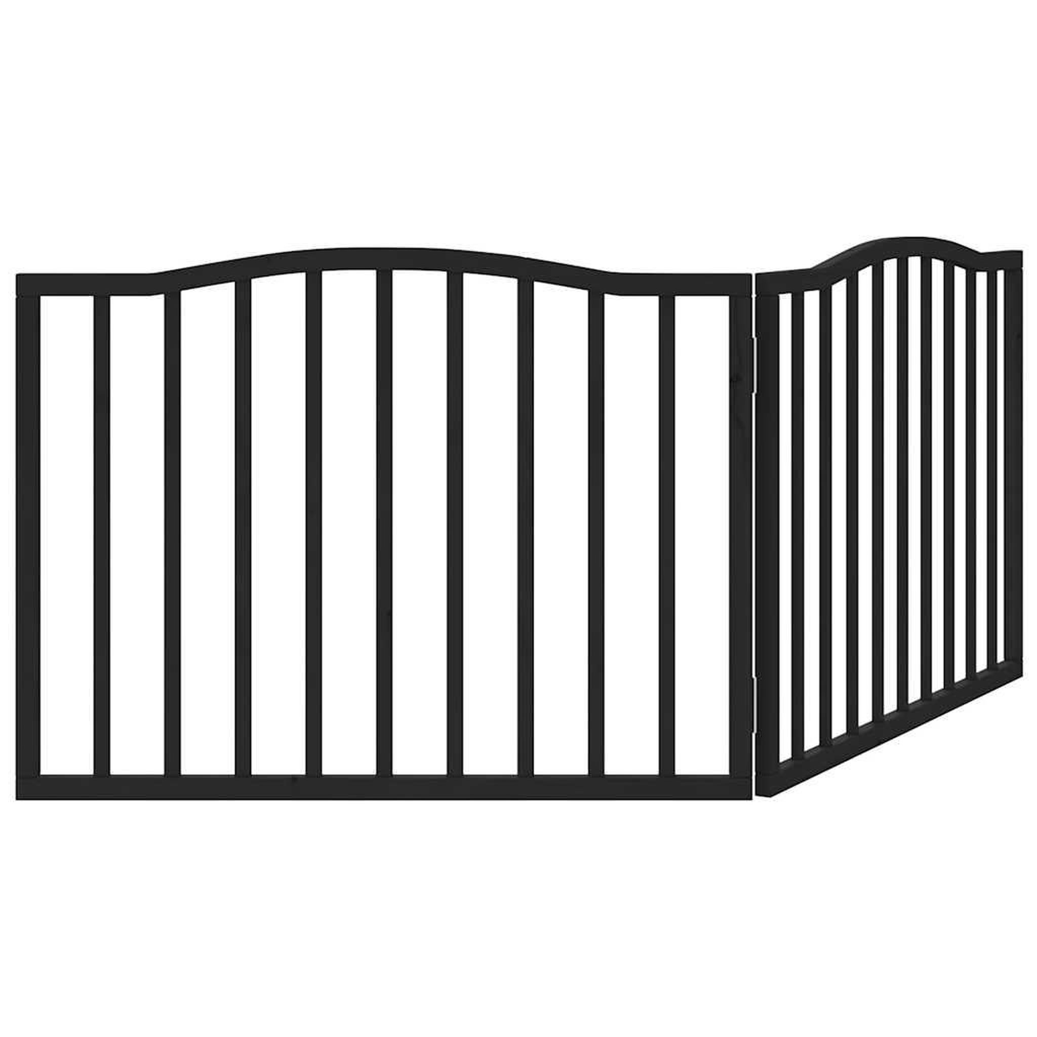 Voir la diapositive 5 : VIDAXL Barriere pour chien pliable 2 panneaux noir bois de peuplier