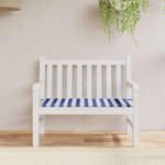 VIDAXL Coussin de banc de jardin rayures bleues et blanches 120x50x3cm