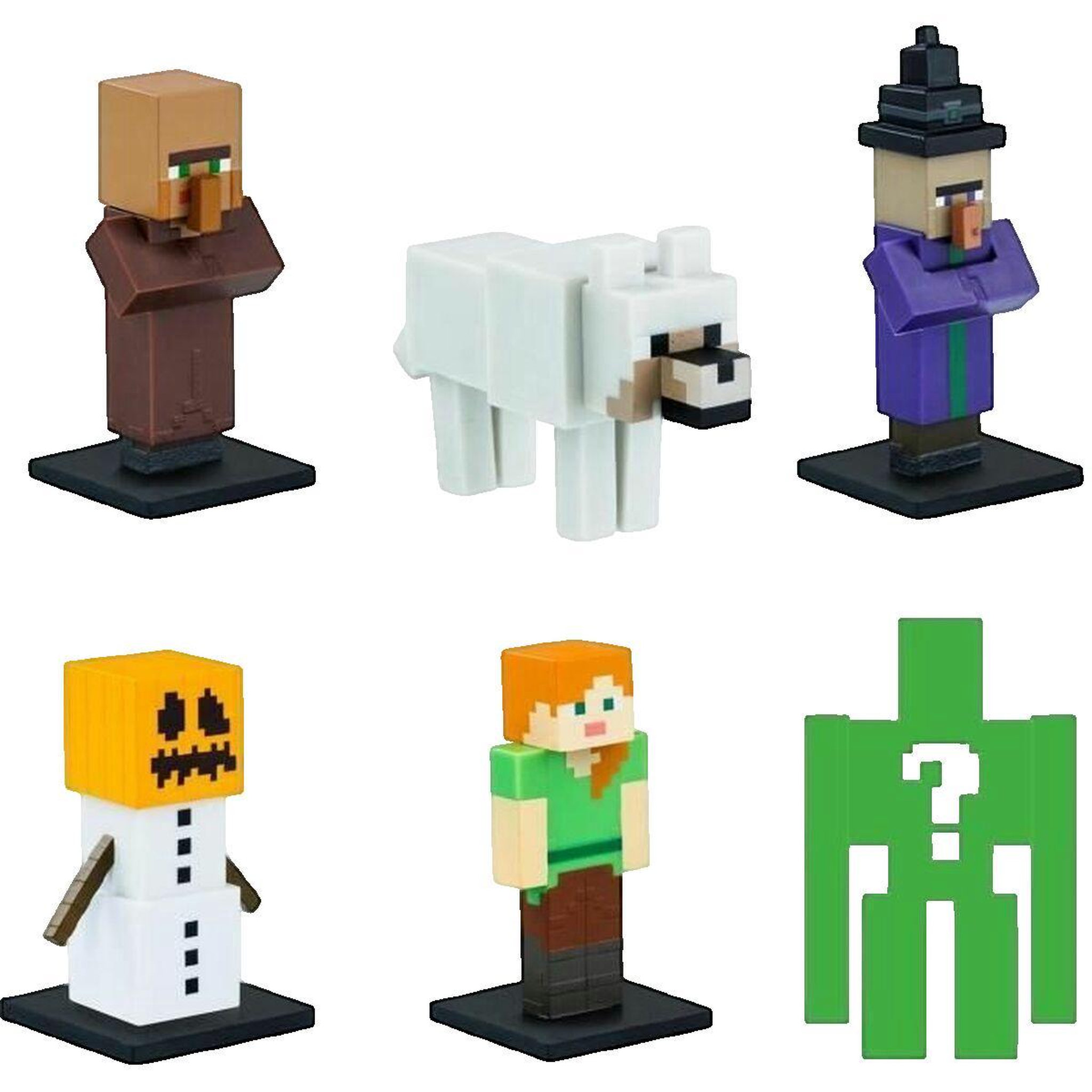 Voir la diapositive 2 : BANDAI Coffret Minecraft Bandai 6 figurines multicolores
