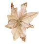 Voir la diapositive 1 : ATMOSPHERA Sujet de Noël  Poinsettia  23cm Beige & Champagne