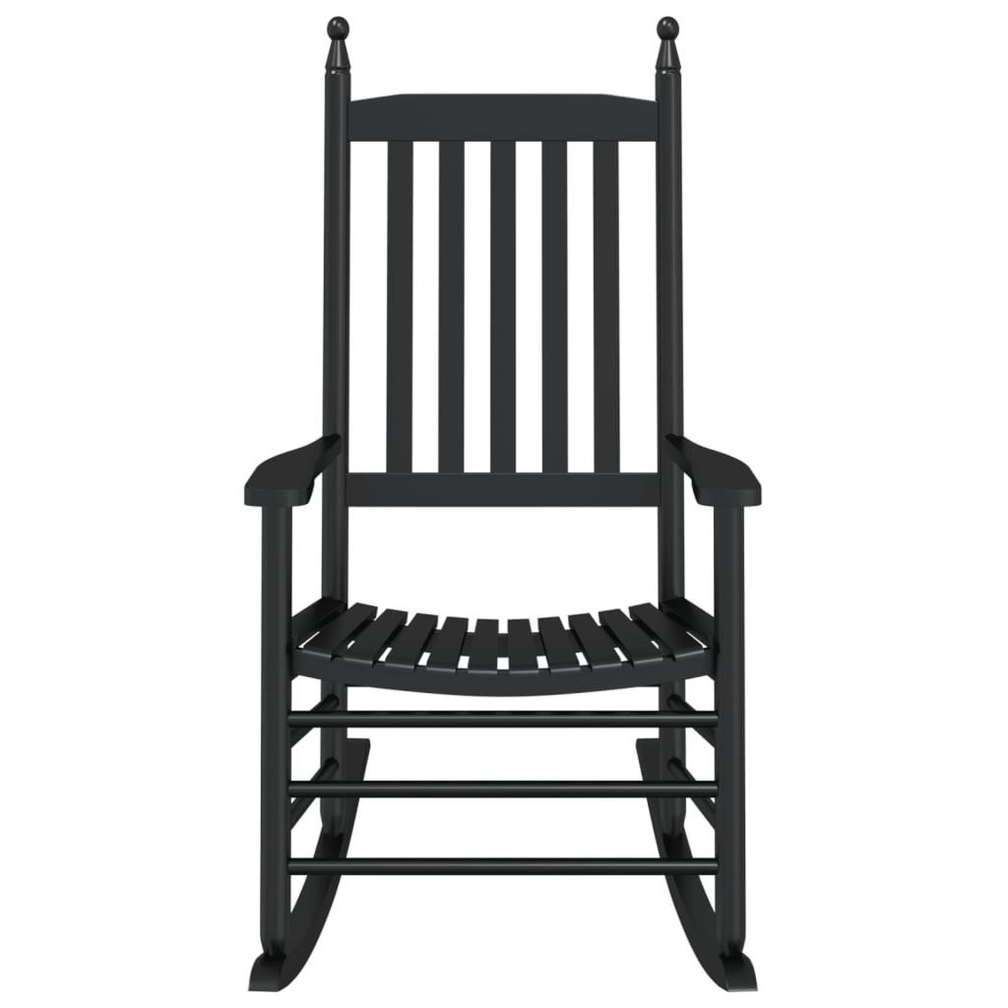 Voir la diapositive 4 : VIDAXL Chaise a bascule avec siege incurve noir peuplier massif