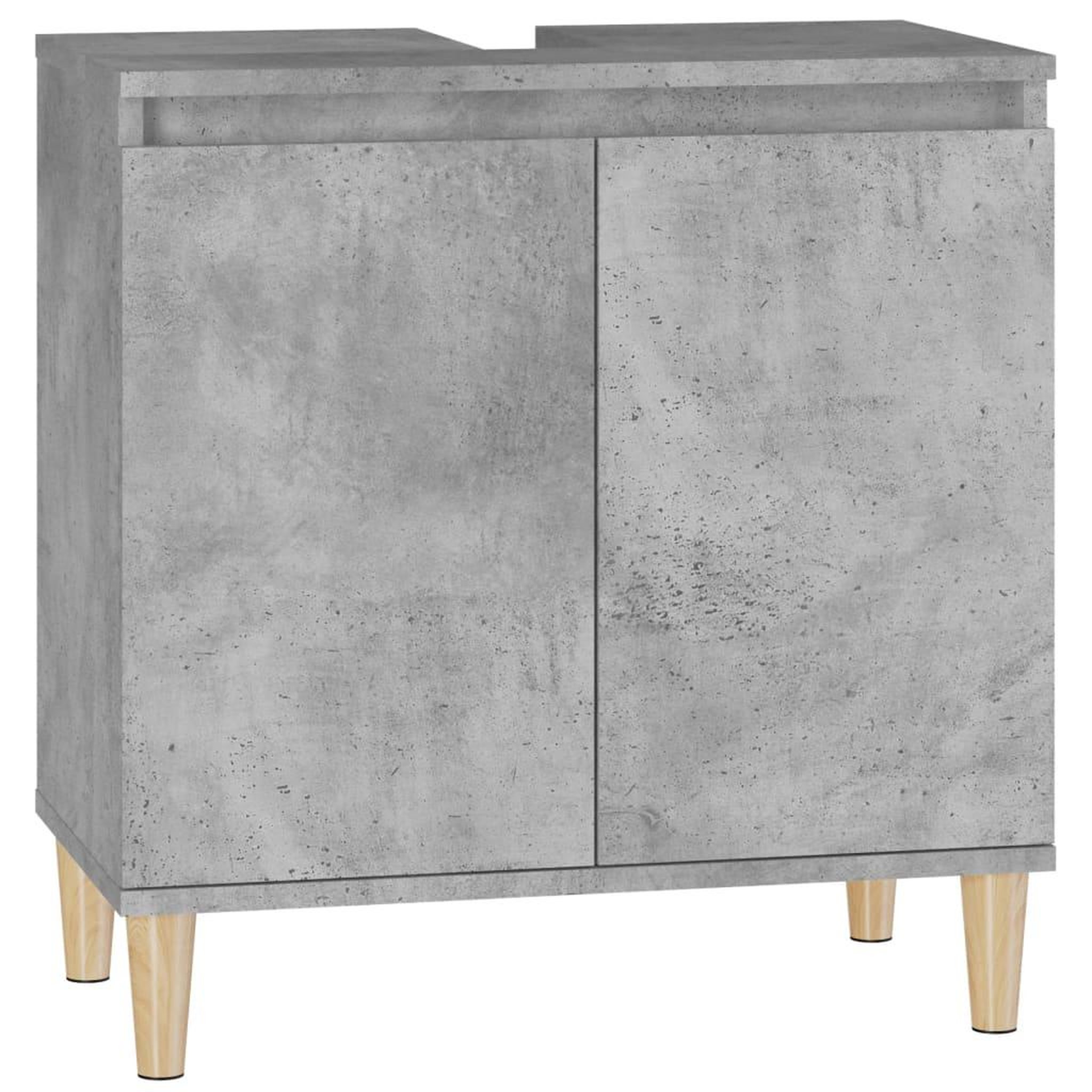 Voir la diapositive 2 : VIDAXL Meuble d'evier gris beton 58x33x60 cm bois d'ingenierie