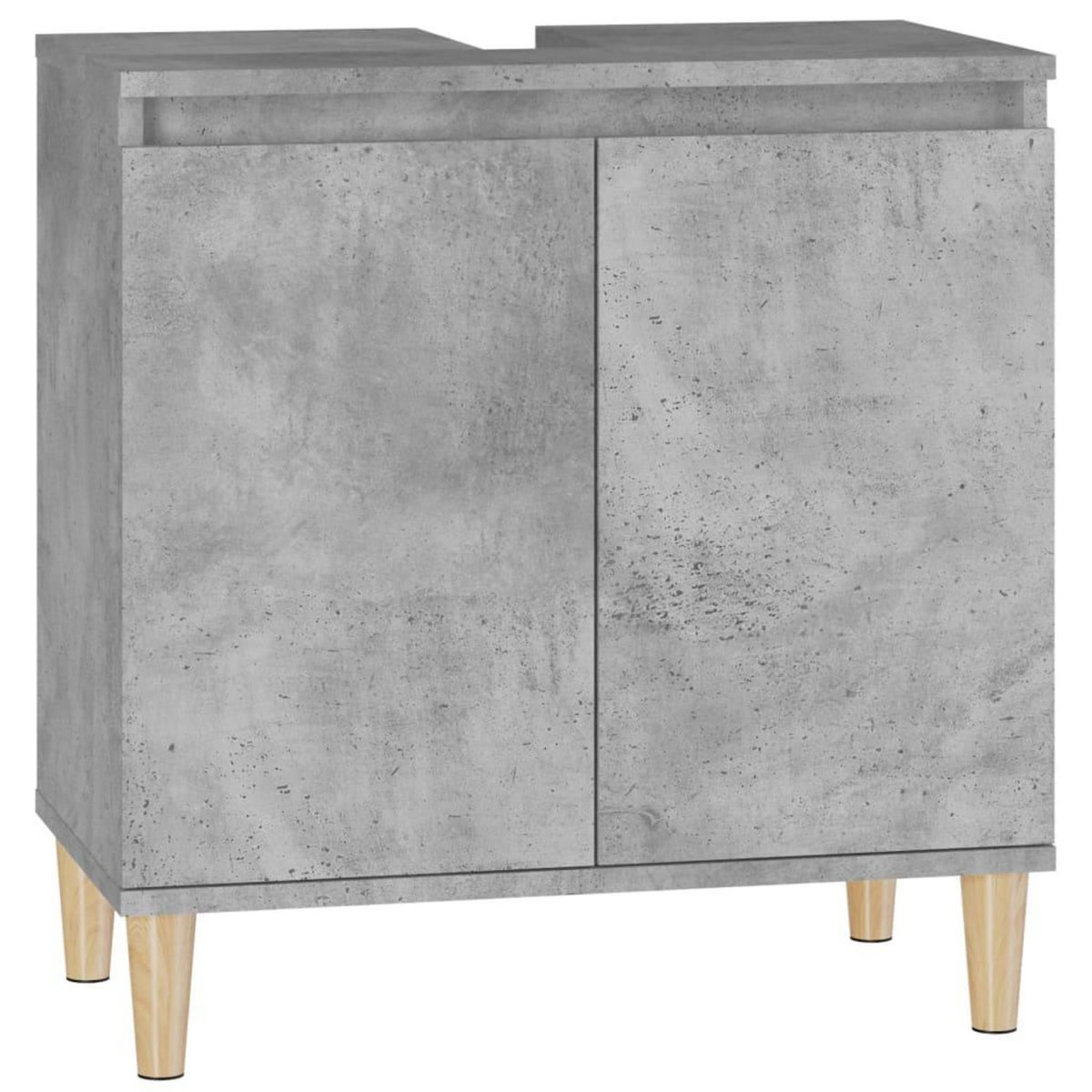 VIDAXL Meuble d'evier gris beton 58x33x60 cm bois d'ingenierie
