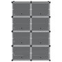 Voir la diapositive 4 : VIDAXL Cubes de rangement 8 pcs avec portes noir PP