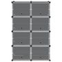 Voir la diapositive 4 : VIDAXL Cubes de rangement 8 pcs avec portes noir PP