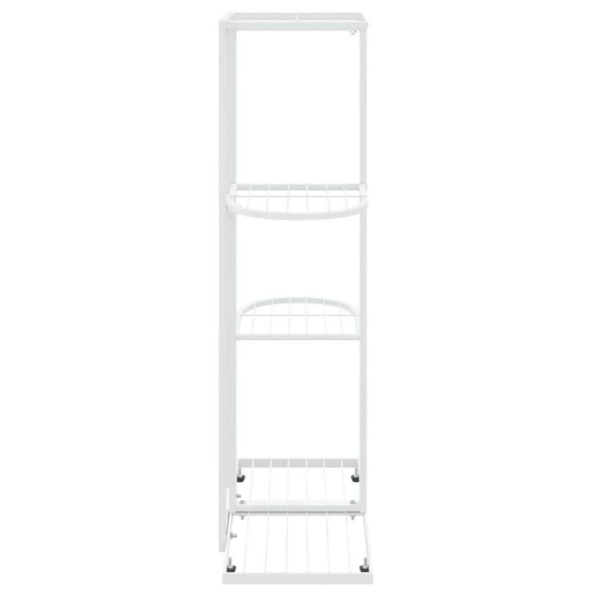 VIDAXL Support pour plantes 4 niveaux 43x22x76 cm Blanc Metal
