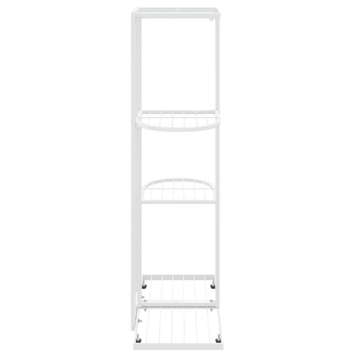 VIDAXL Support pour plantes 4 niveaux 43x22x76 cm Blanc Metal