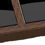 Voir la diapositive 4 : VIDAXL Table de jardin avec dessus en verre marron resine tressee