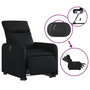 Voir la diapositive 5 : VIDAXL Fauteuil inclinable electrique noir similicuir