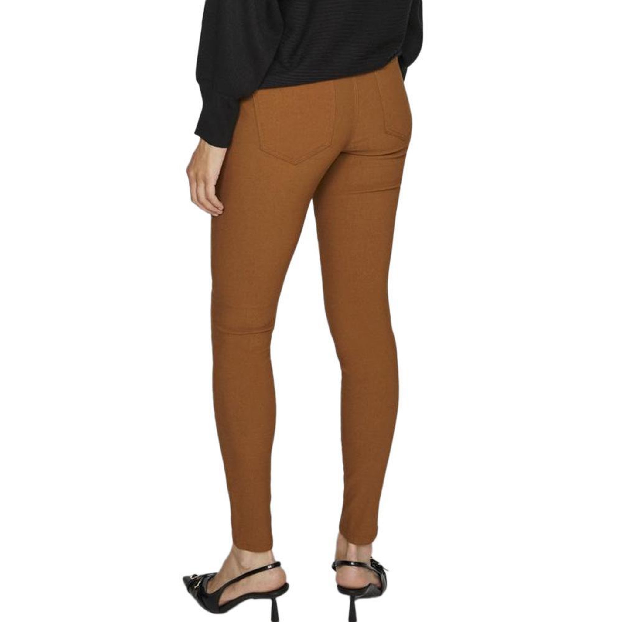 Voir la diapositive 2 : Vila Jean Slim Camel Femme Vila Eggy