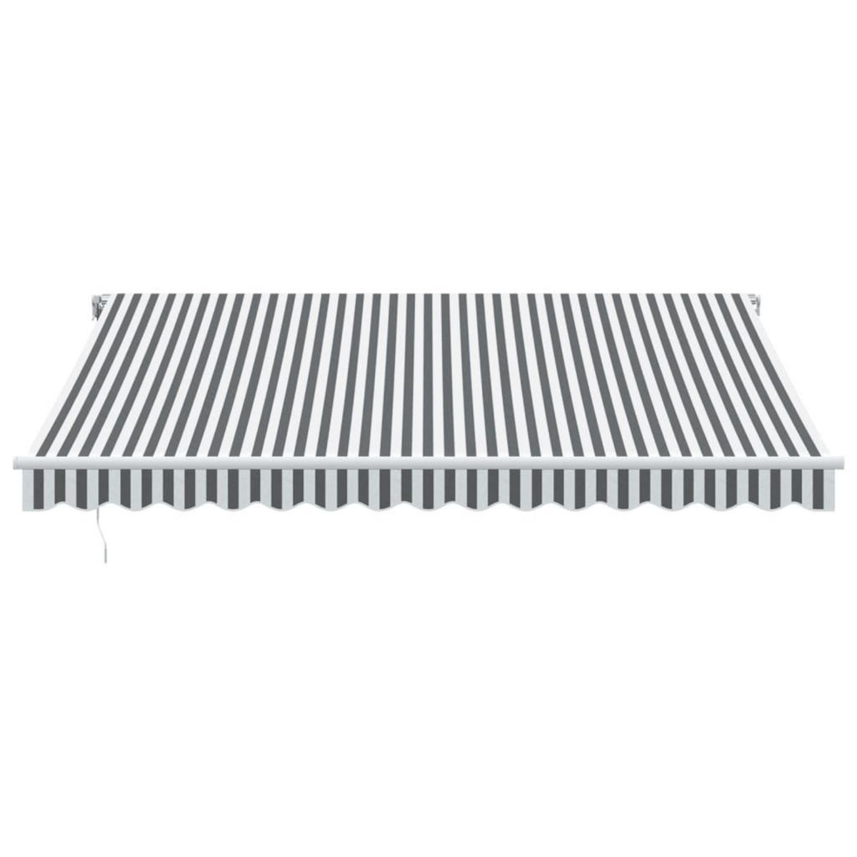 VIDAXL Auvent manuel retractable avec LED anthracite blanc 400x300 cm