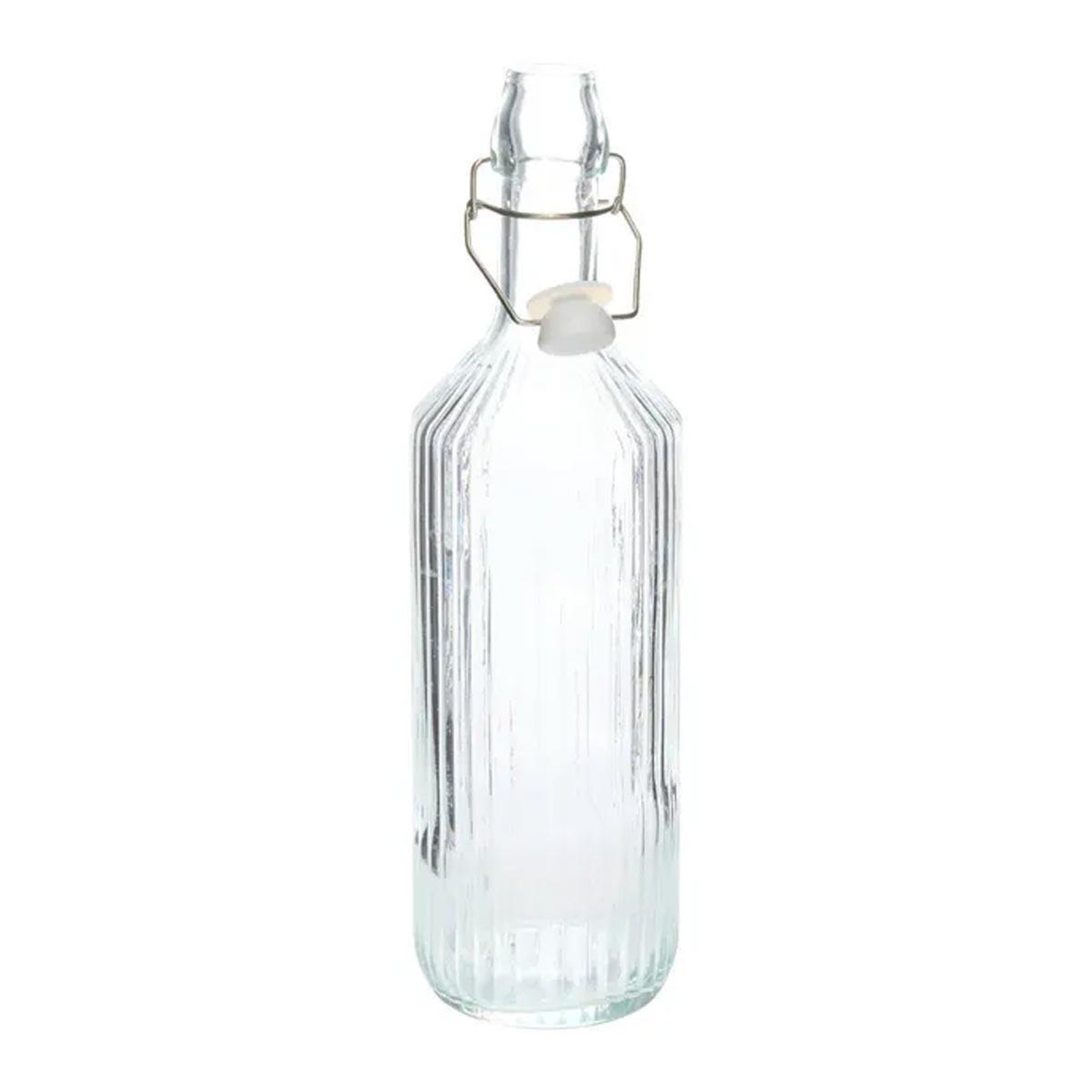 Voir la diapositive 2 : SECRET DE GOURMET Bouteille limonade en verre  line  1l transparent