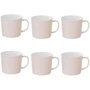 Voir la diapositive 1 : SECRET DE GOURMET Lot de 6 Mugs en Porcelaine  Nature  38cl Rose