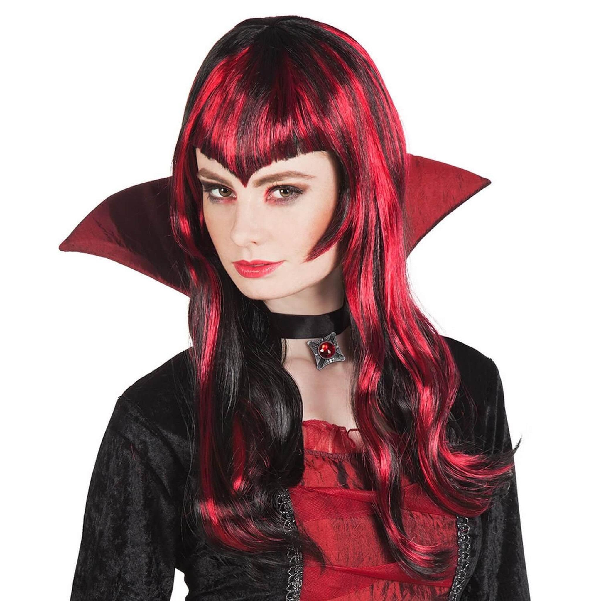 Boland Perruque Vampire rouge et noire