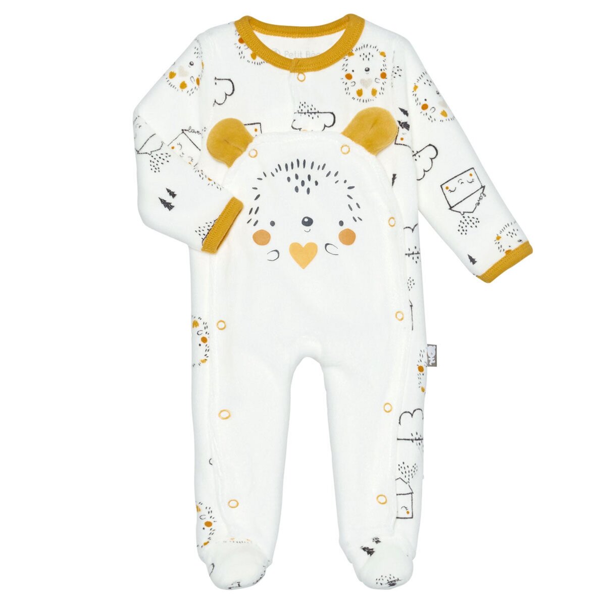 Pyjama bébé en velours bio